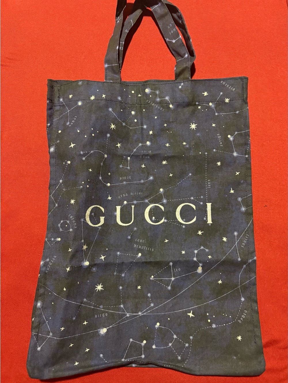 Gucci Dustbag Tote Bag Constellation Limited Edition Navy Blue  7.5”x11”x4”